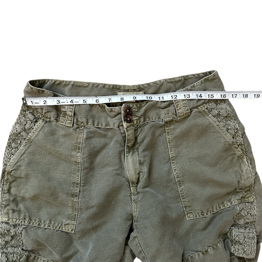 SUNDANCE Linen/Cotton Green Women's Shorts size 10 - Picture 4 of 6